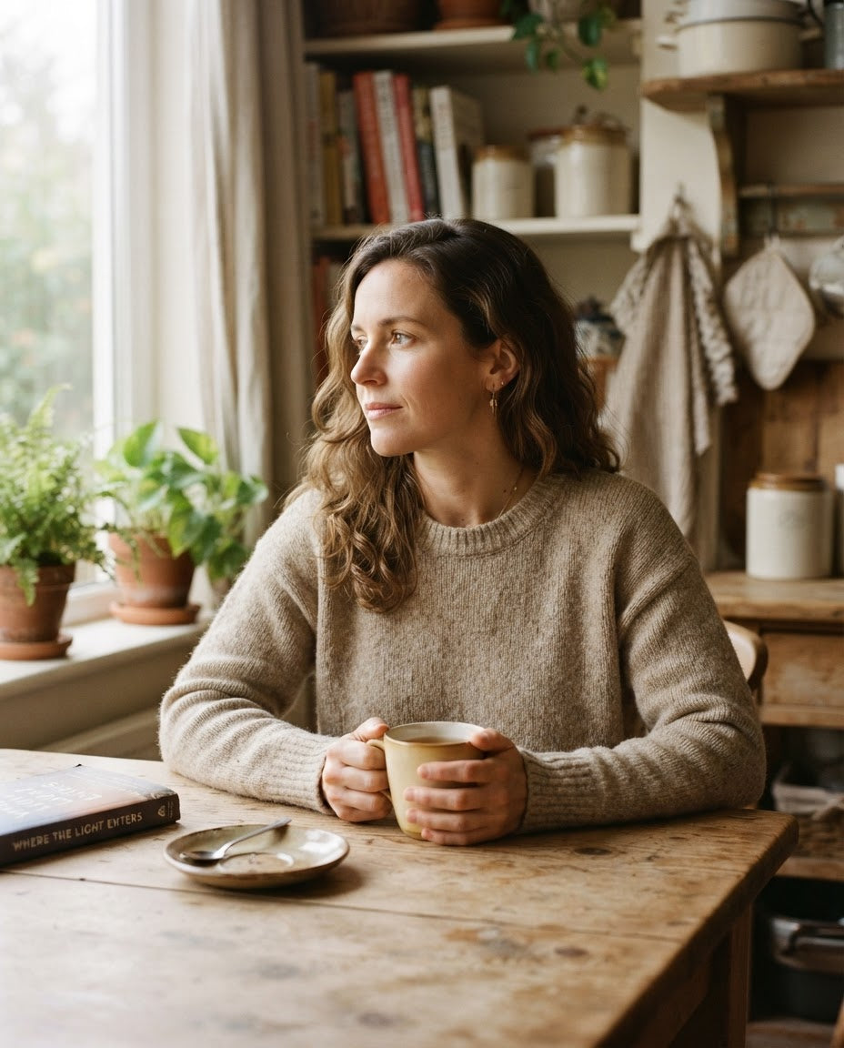 Die übersehene Ursache — Frau am Küchentisch